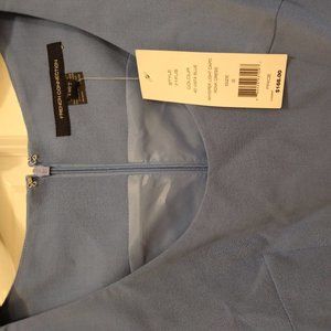 NWT French Connection Fit&Flare dress/light blue/2